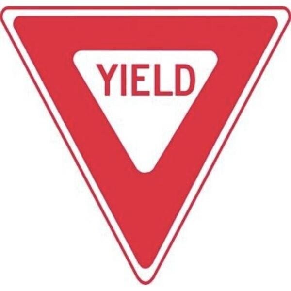 Accuform TRAFFIC Safety Sign YIELD 18 in x 18 in MVHR479XP - main